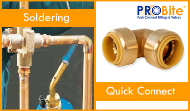 Copper Pipe Quick Connect Fittings - No Soldering or Compression